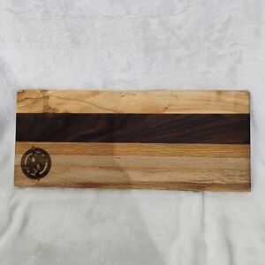 Reclaimed Hardwood Charcuterie Cheese Sushi Board Jeweled Feet Yin Yang Fish